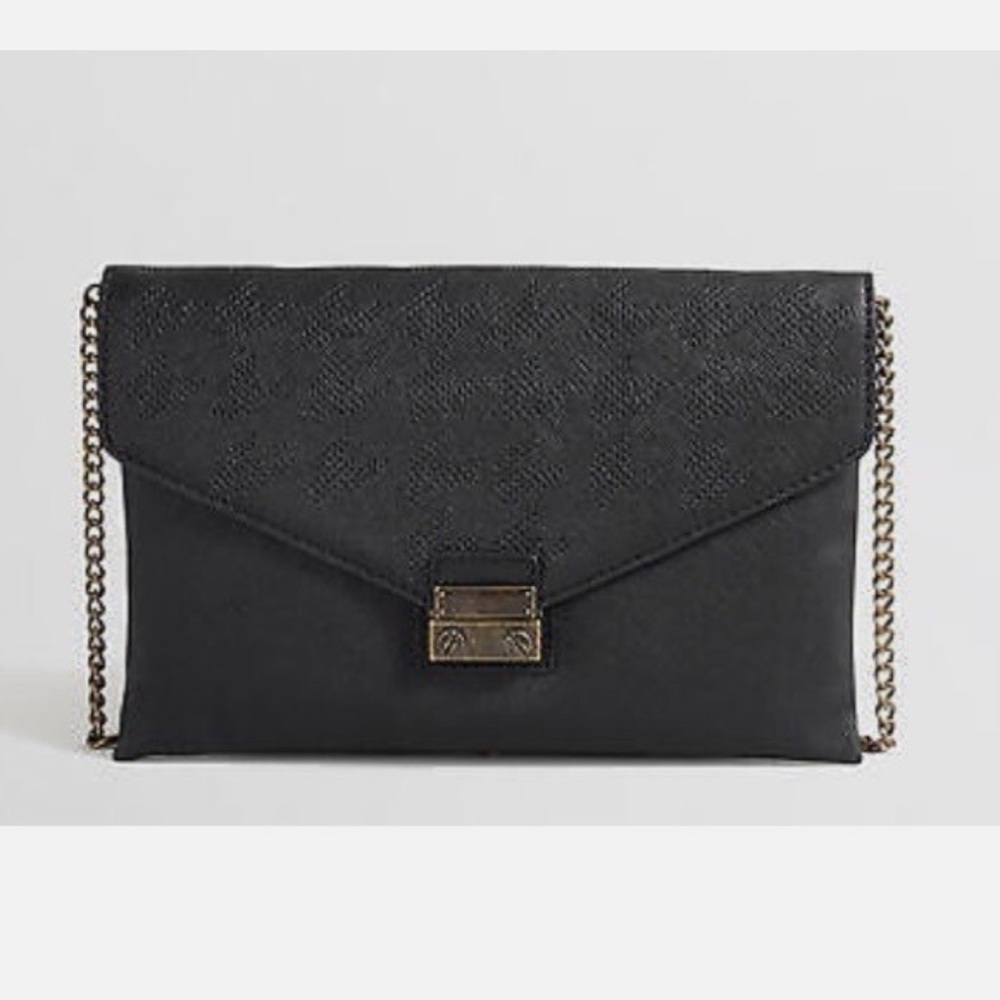 Elegant Black Chain Strap Clutch